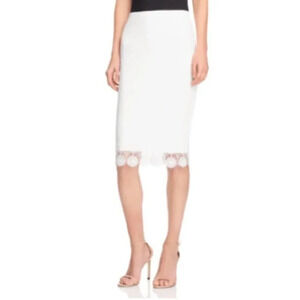 Bloomingdales crochet trim skirt